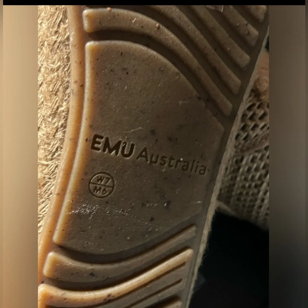 EMU AUSTRALIA AGONIS WEAVE ESPADILLES SNEAKERS WOMEN METALLIC BLUE BEIGE SIZE 10